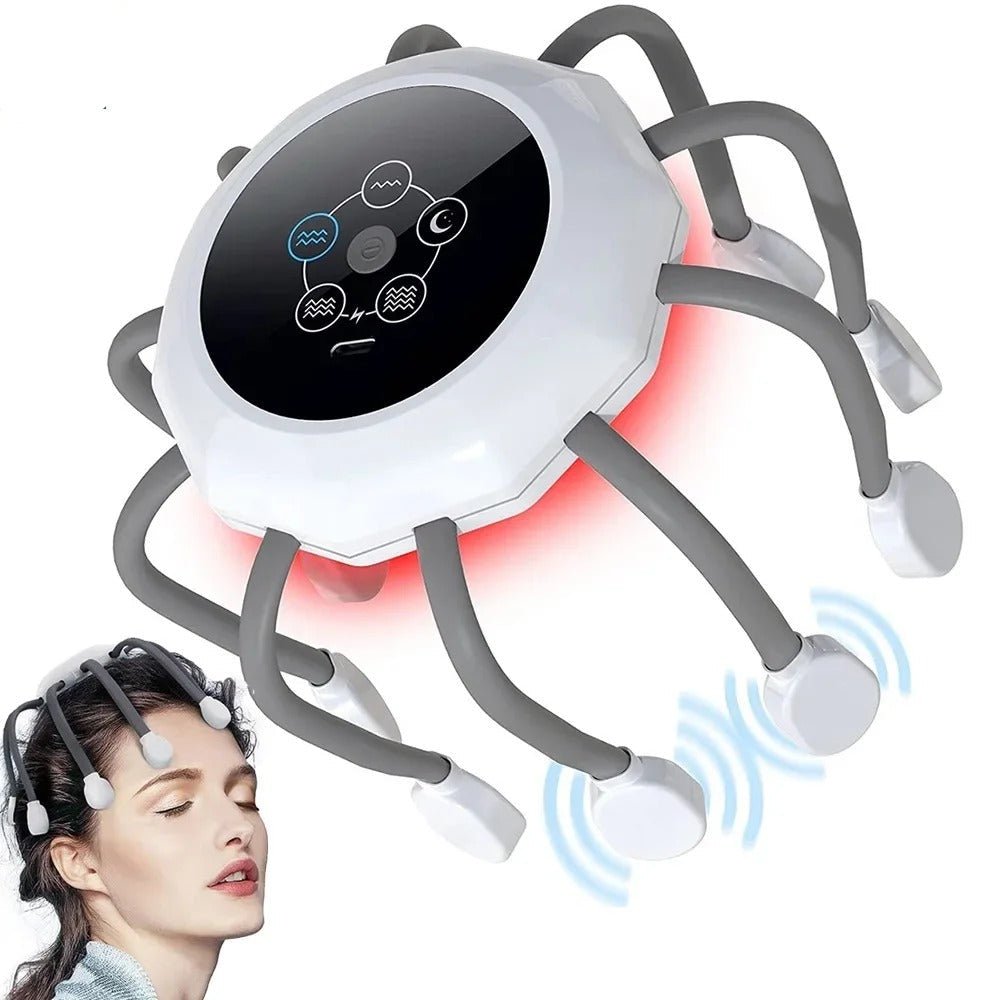 Electric Scalp Massager with Red Light Therapy for Relaxation