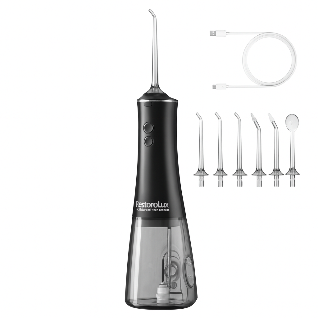 Dental Water Flosser – Rechargeable Oral Irrigator with 4 Modes & Nozzles