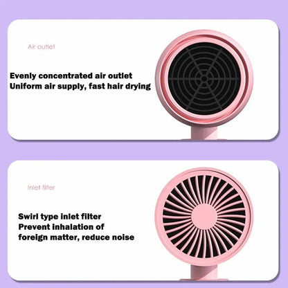 Folding Travel Hair Dryer with Hot Air Anion Care - RESTORALUX