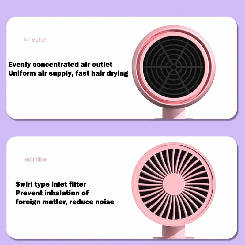 Folding Travel Hair Dryer with Hot Air Anion Care - RESTORALUX