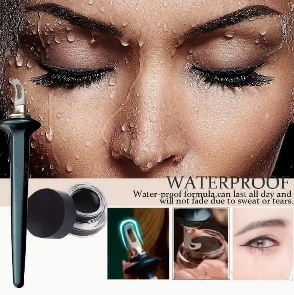 LashMuse VelvetWing Flawless Eyeliner Cream Set – Long - Lasting Precision Gel Eyeliner - RESTORALUX