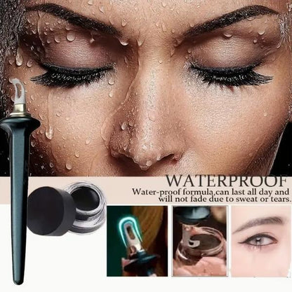 LashMuse VelvetWing Flawless Eyeliner Cream Set – Long - Lasting Precision Gel Eyeliner - RESTORALUX
