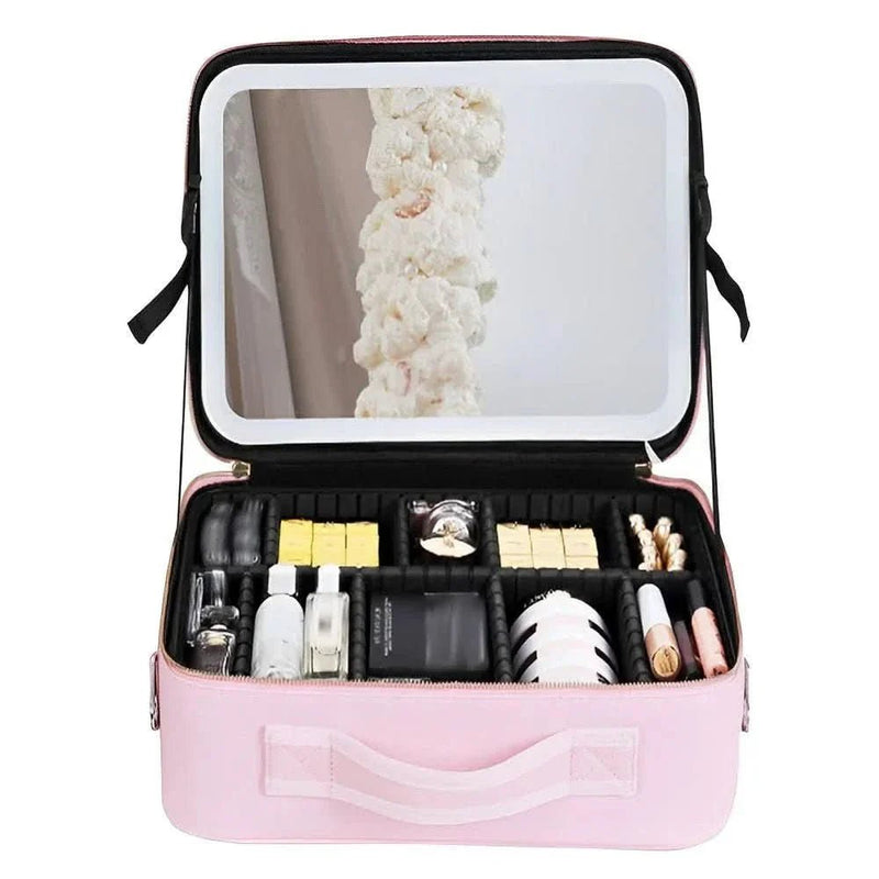 LumiCase Mirrorglam Make - Up Bag with LED Mirror - RESTORALUX