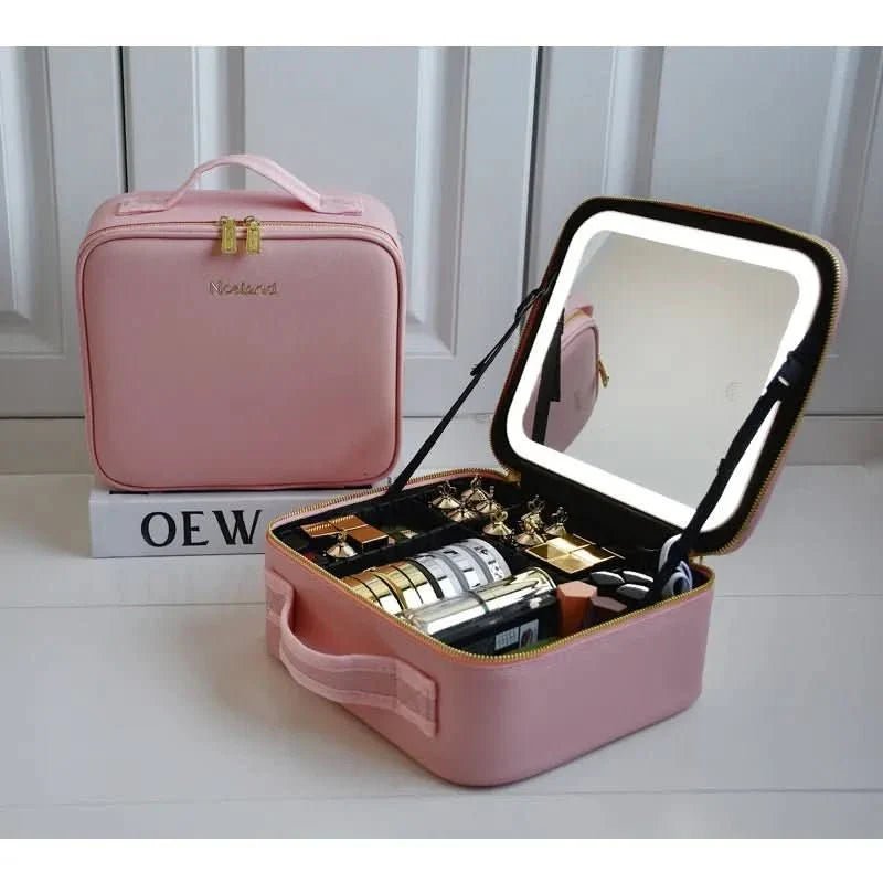 LumiCase Mirrorglam Make - Up Bag with LED Mirror - RESTORALUX