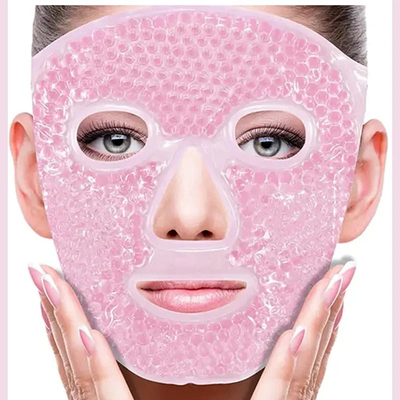 Reusable Full Face Ice Mask for Cold Therapy and Puffiness Relief