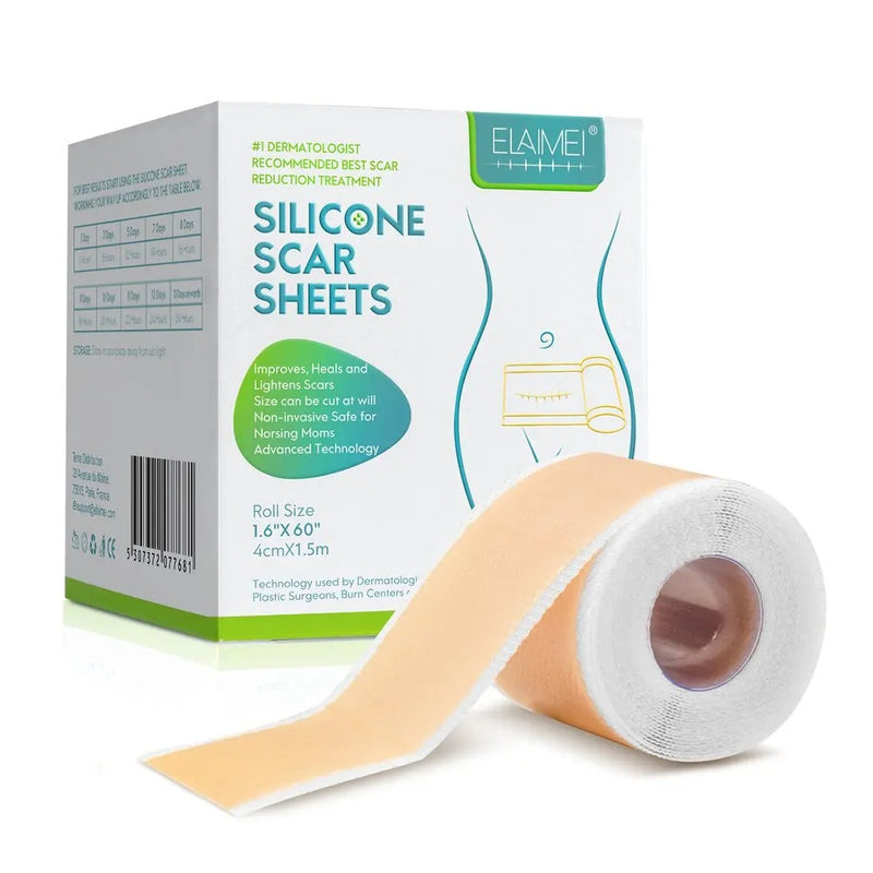 4cm x 150cm Silicone Scar Sheets Roll – Waterproof Self-Adhesive Scar Tape