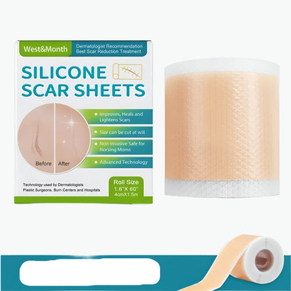 Silicone Scar Sheets Roll – Reusable Self-Adhesive Scar Cover Tape 4cm x 150cm