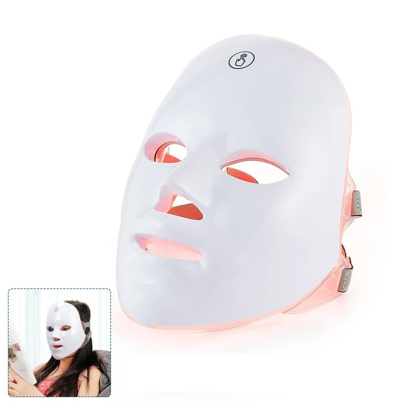 Wireless 7 Colors LED Face Neck Mask Skin Rejuvenation