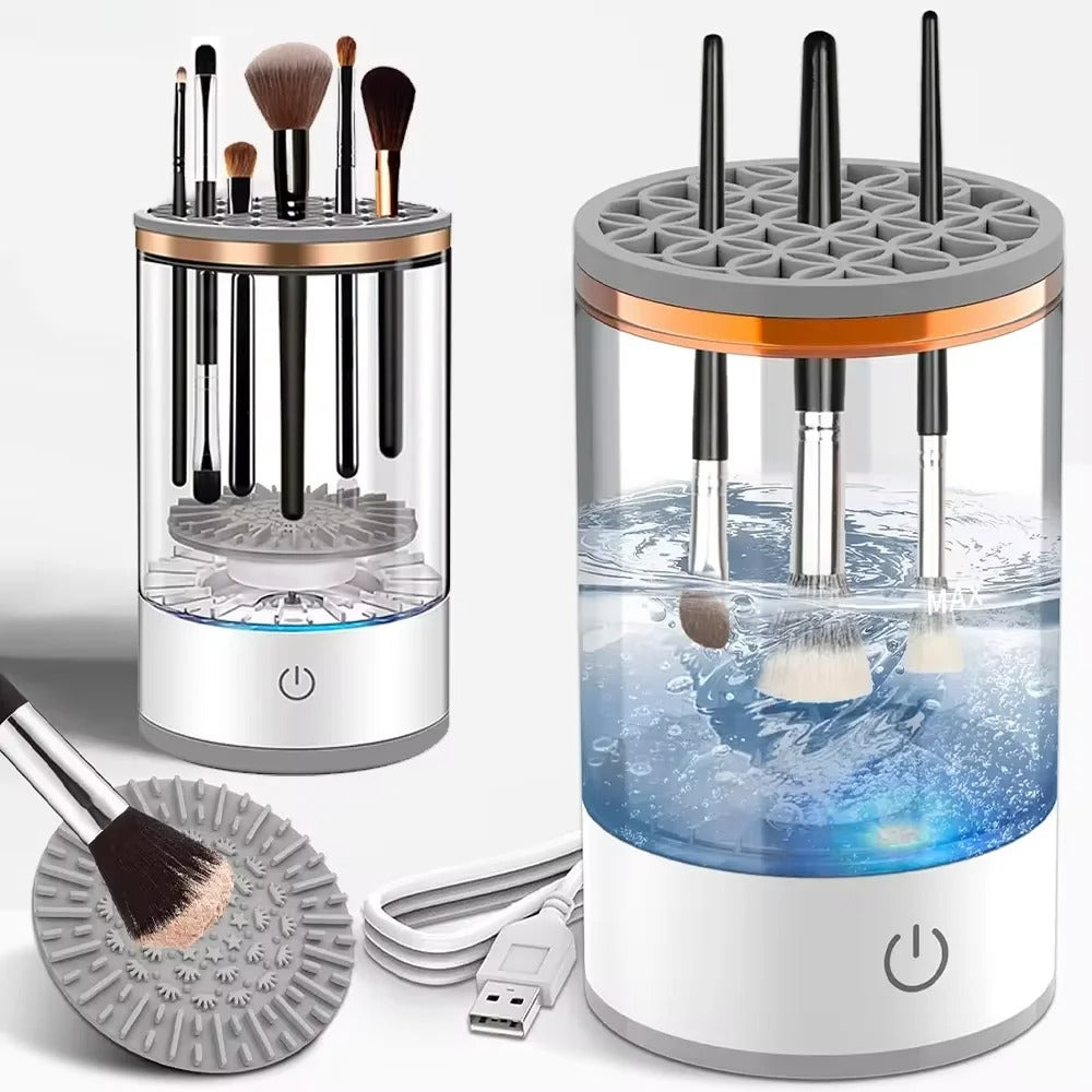 Electric Makeup Brush Cleaner with Rechargeable Automatic Cleaning Stand