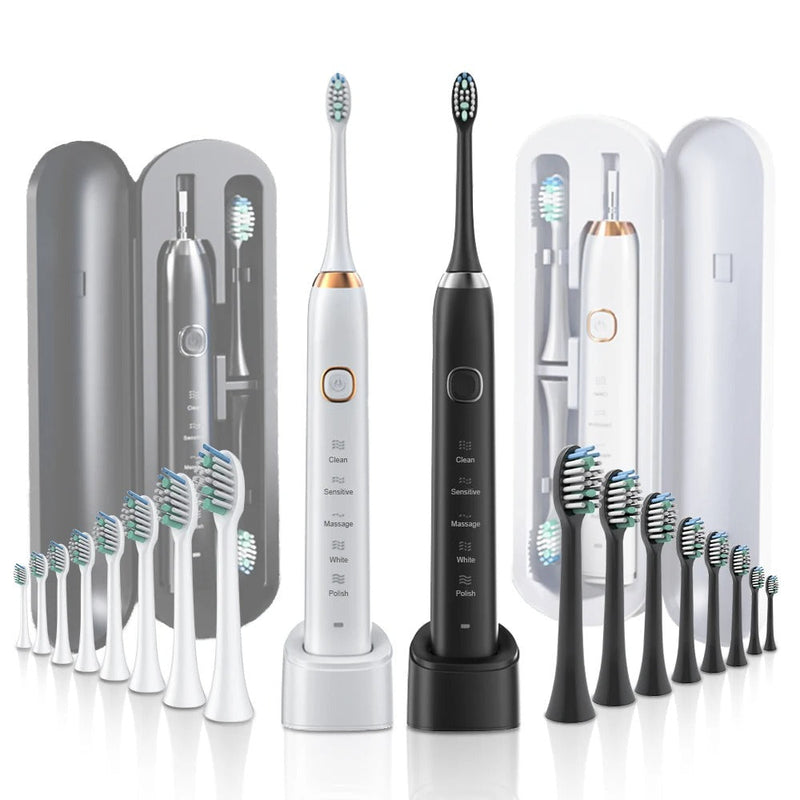 Electric Sonic Toothbrush with 8 Heads for Teeth Whitening