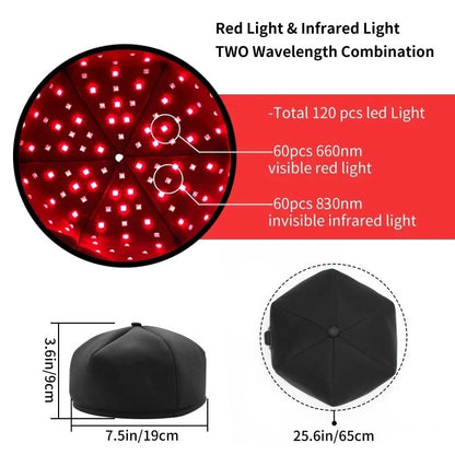Red Light Infrared Therapy Cap Hair Growth LED Helmet