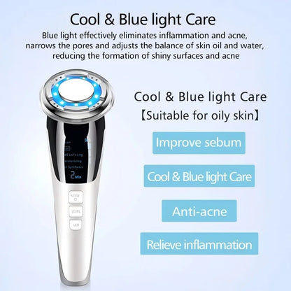 4-in-1 Microcurrent Facial Device with Red & Blue Light