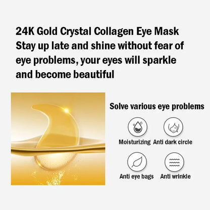 Seaweed Gold Collagen Eye Mask – Anti-Dark Circle & Anti-Aging Eye Gel Patches (60pcs)