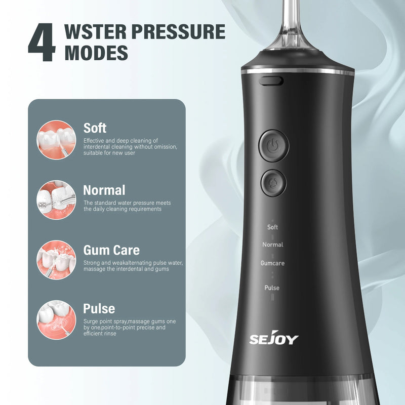 Dental Water Flosser – Rechargeable Oral Irrigator with 4 Modes & Nozzles