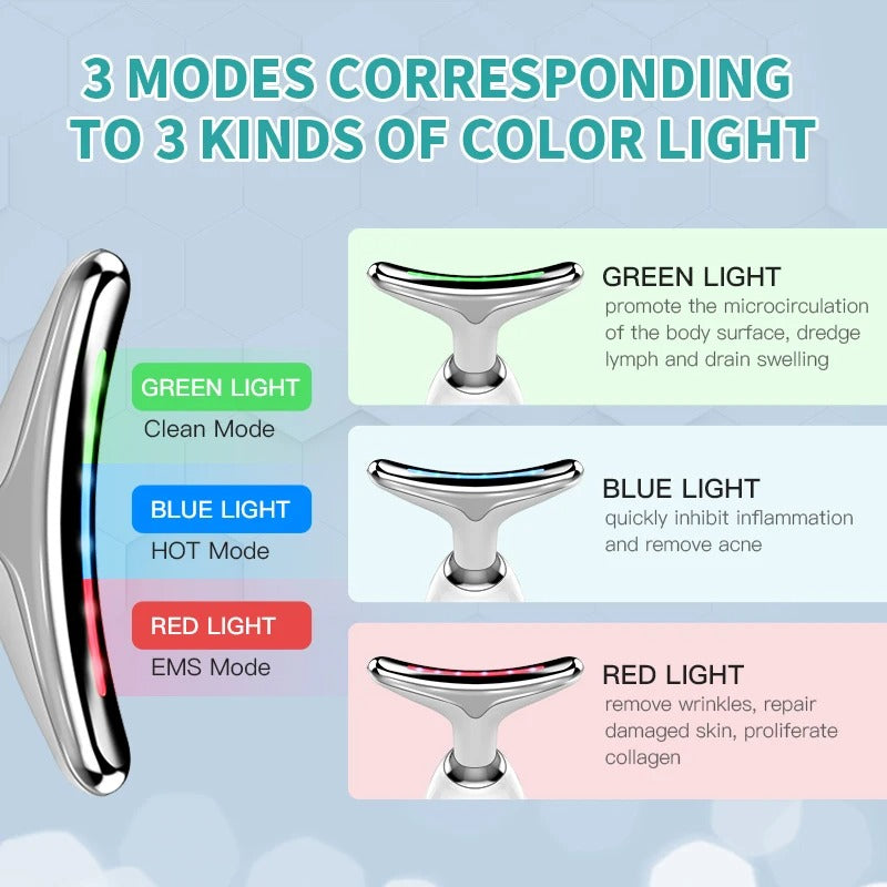 Neck & Face Lifting Device – LED Light Skin Tightening Tool