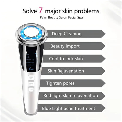 4-in-1 Microcurrent Facial Device with Red & Blue Light