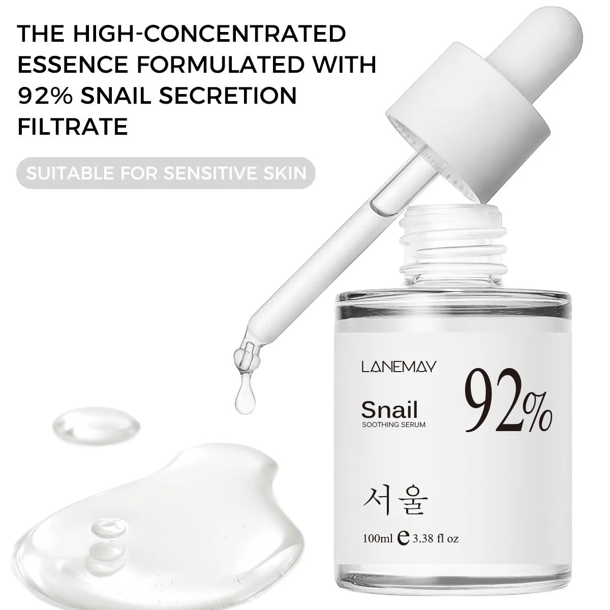 92% Snail Soothing Facial Essence – Hydrating & Multi-Action Face Serum 100ml