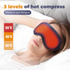 USB Heated Eye Mask with Vibration – Steam Compress & Remote Control for Dry Eye Relief, Sleep & Office Use