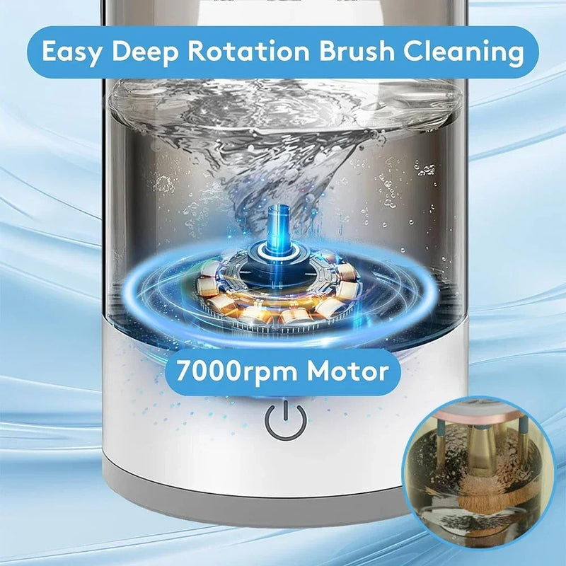 Electric Makeup Brush Cleaner with Rechargeable Automatic Cleaning Stand