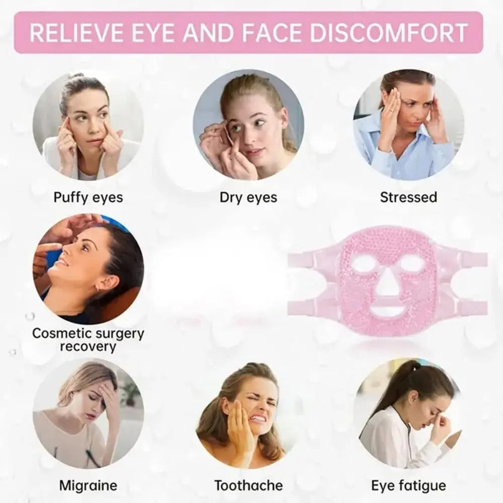 Full Face Massage Ice Compress Mask – Reusable Cooling Therapy