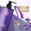 PURC 12% Brazilian Keratin Hair Straightening Treatment – Lavender Smoothing Cream for Curly or Frizzy Hair