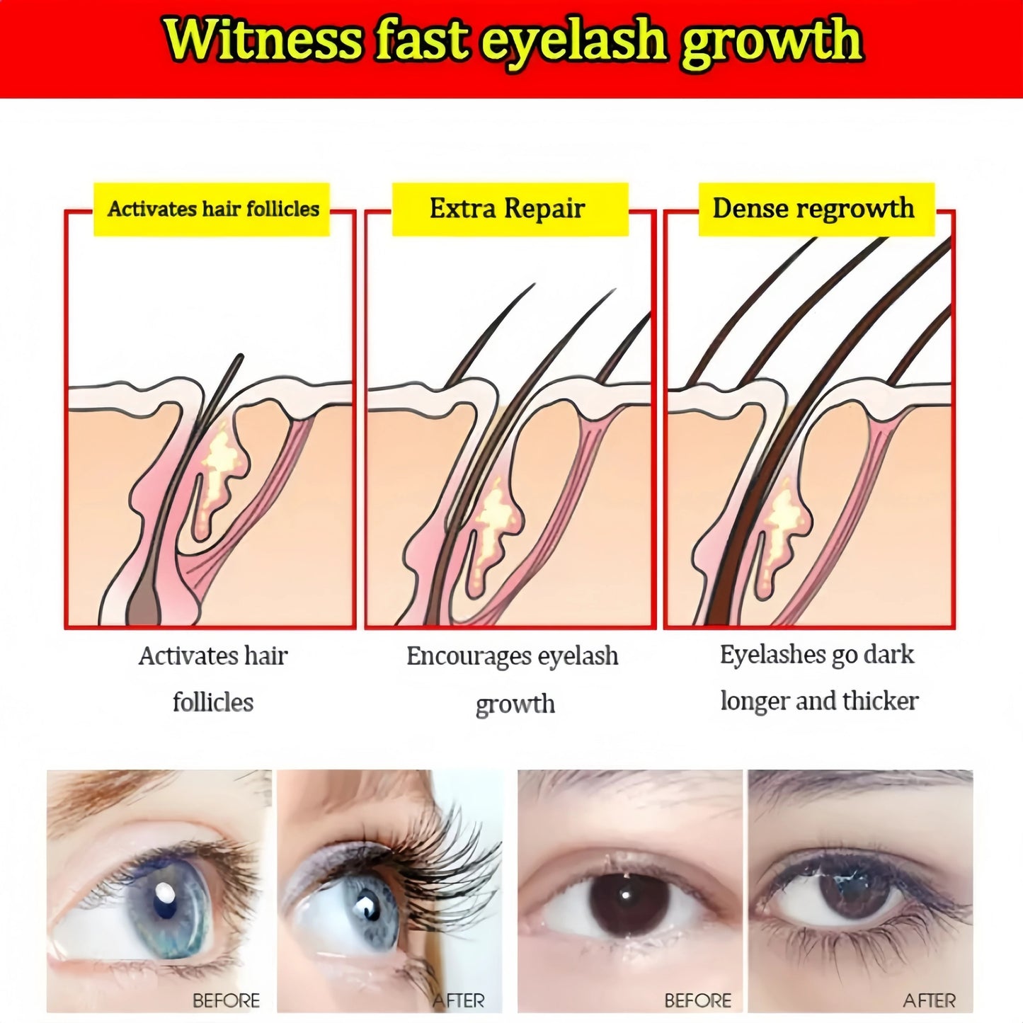 7 Days Eyelash Growth Serum – Fast Eyelash and Eyebrow Enhancer
