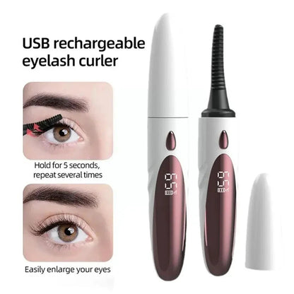 USB Heated Eyelash Curler with 4 Modes for Long Lashes
