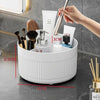 360° Rotating Makeup Organizer Box with Brush and Lipstick Holder