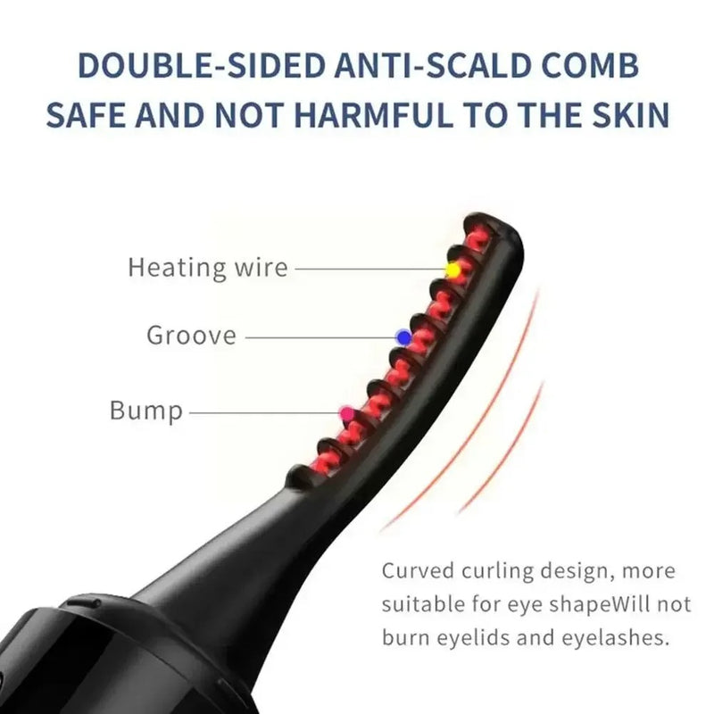USB Heated Eyelash Curler with 4 Modes for Long Lashes