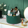 360° Rotating Makeup Organizer Box with Brush and Lipstick Holder