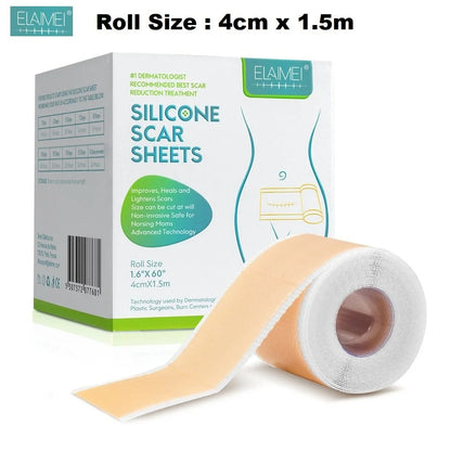 4cm x 150cm Silicone Scar Sheets Roll – Waterproof Self-Adhesive Scar Tape