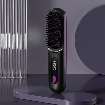 Wireless Ceramic Hair Straightening Comb