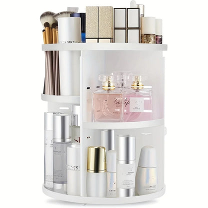 360° Rotating Makeup Organizer Shelf for Bathroom Countertop