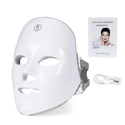 7 Colors Wireless LED Face Mask Anti Aging Skin Therapy