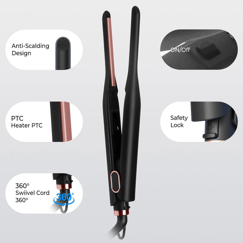 Mini Pencil Flat Iron for Short Hair and Beard - RESTORALUX