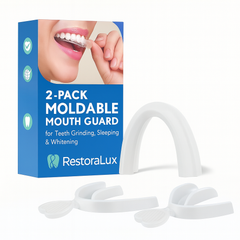 2-Pack Moldable Mouth Guard for Teeth Grinding, Sleeping & Whitening