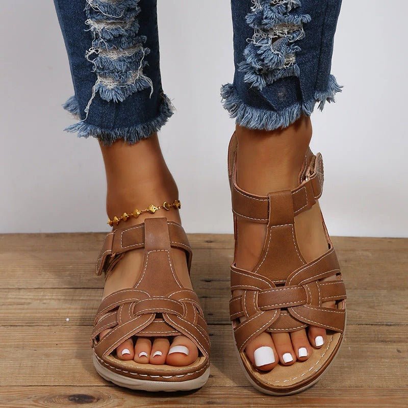 Orthopedic women's velcro sandals - RESTORALUX