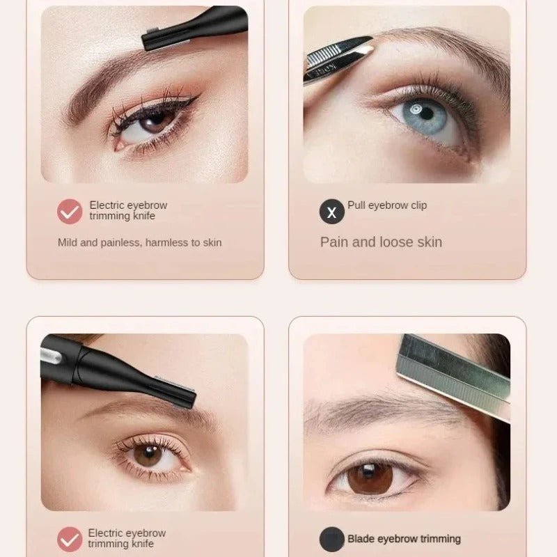Rechargeable Electric Eyebrow Trimmer Mini Portable Hair Remover - RESTORALUX