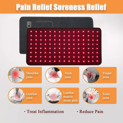 Red Light Therapy Belt 120 LEDs Infrared Pain Relief Pad - RESTORALUX