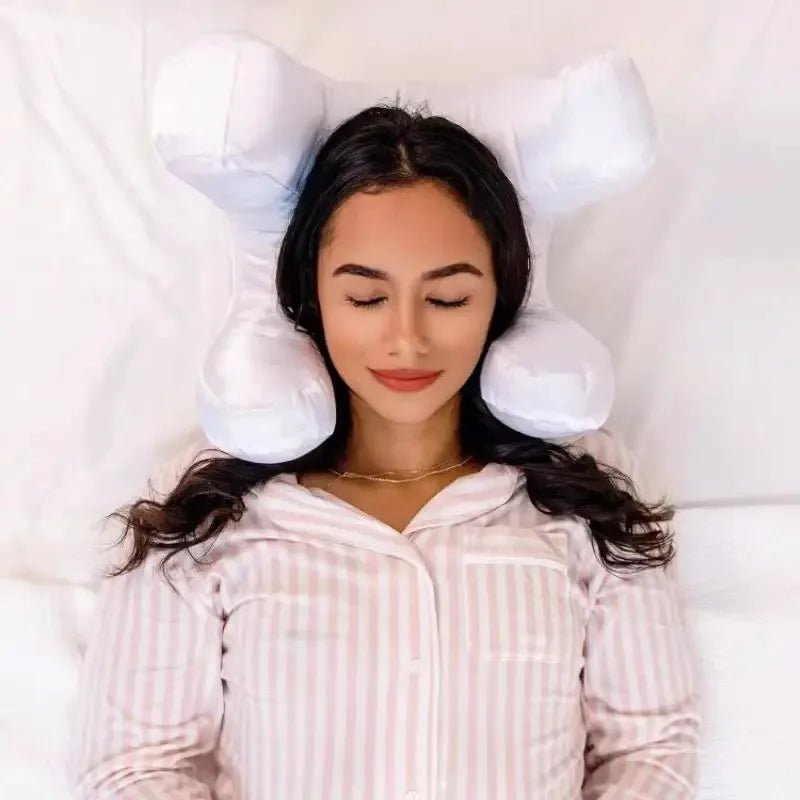 SatinAura SilkRest Face Pillow with Satin Cover – Luxury Facial Support Pillow - RESTORALUX