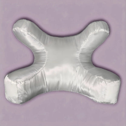 SatinAura SilkRest Face Pillow with Satin Cover – Luxury Facial Support Pillow - RESTORALUX
