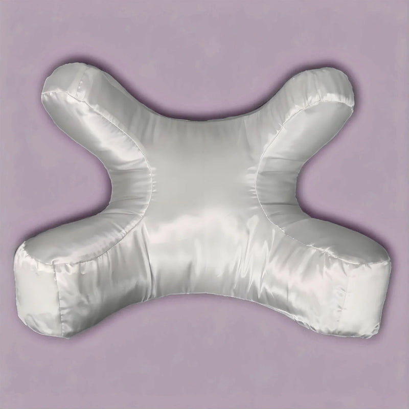 SatinAura SilkRest Face Pillow with Satin Cover – Luxury Facial Support Pillow - RESTORALUX