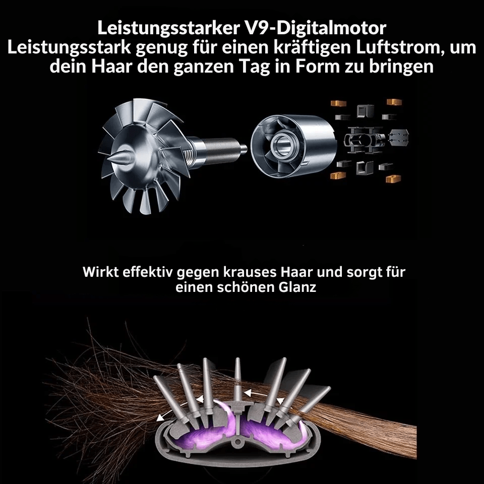 StyleEase 2 - in - 1 Hairstyler – Ionic Hair Dryer and Styling Brush - RESTORALUX