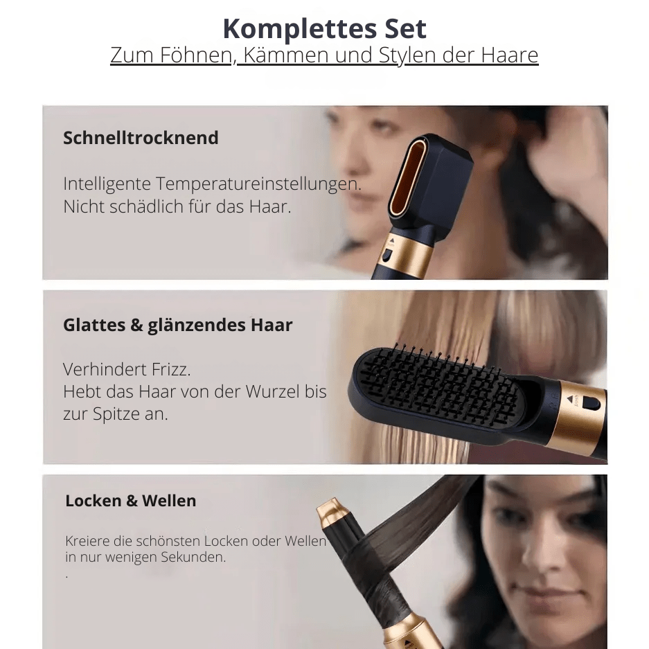 StyleEase 2 - in - 1 Hairstyler – Ionic Hair Dryer and Styling Brush - RESTORALUX