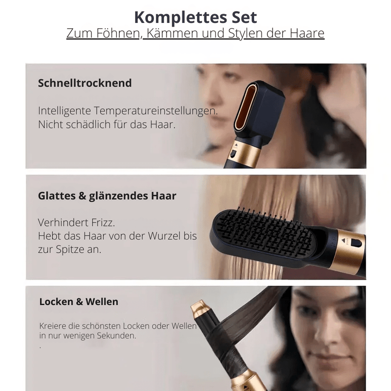 StyleEase 2 - in - 1 Hairstyler – Ionic Hair Dryer and Styling Brush - RESTORALUX
