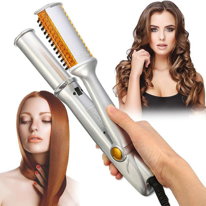 StyleSpin Professional 2 in 1 Rotating Iron Hair Brush - RESTORALUX