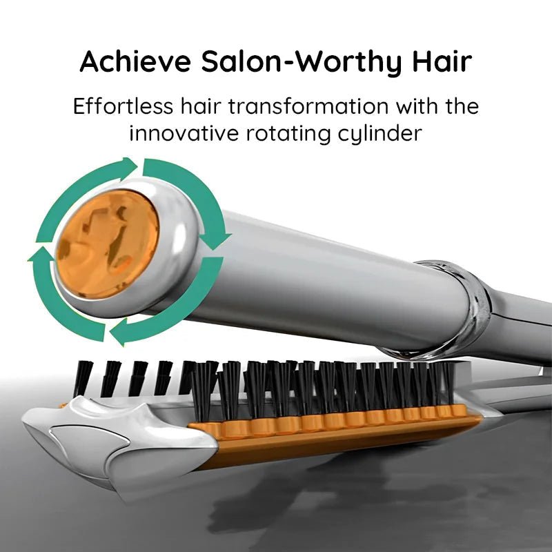 StyleSpin Professional 2 in 1 Rotating Iron Hair Brush - RESTORALUX