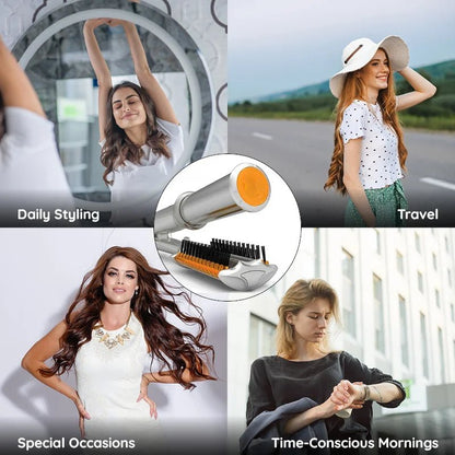 StyleSpin Professional 2 in 1 Rotating Iron Hair Brush - RESTORALUX