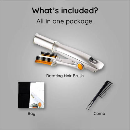 StyleSpin Professional 2 in 1 Rotating Iron Hair Brush - RESTORALUX