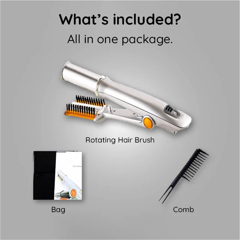 StyleSpin Professional 2 in 1 Rotating Iron Hair Brush - RESTORALUX